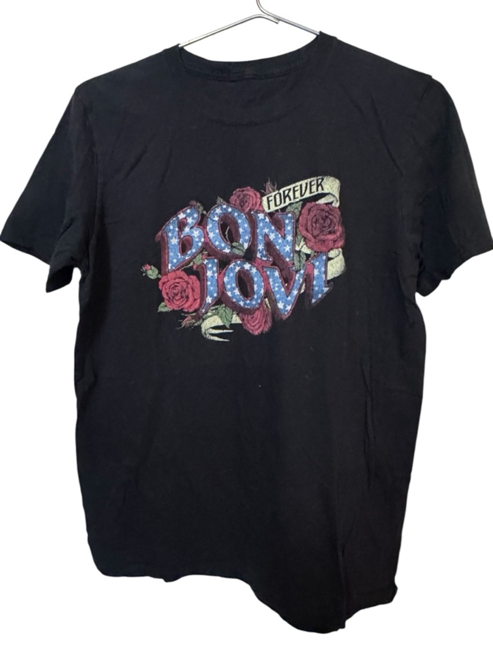 Bon Jovi Forever Tour Rock Band Graphic Tee Women’s L MINTY